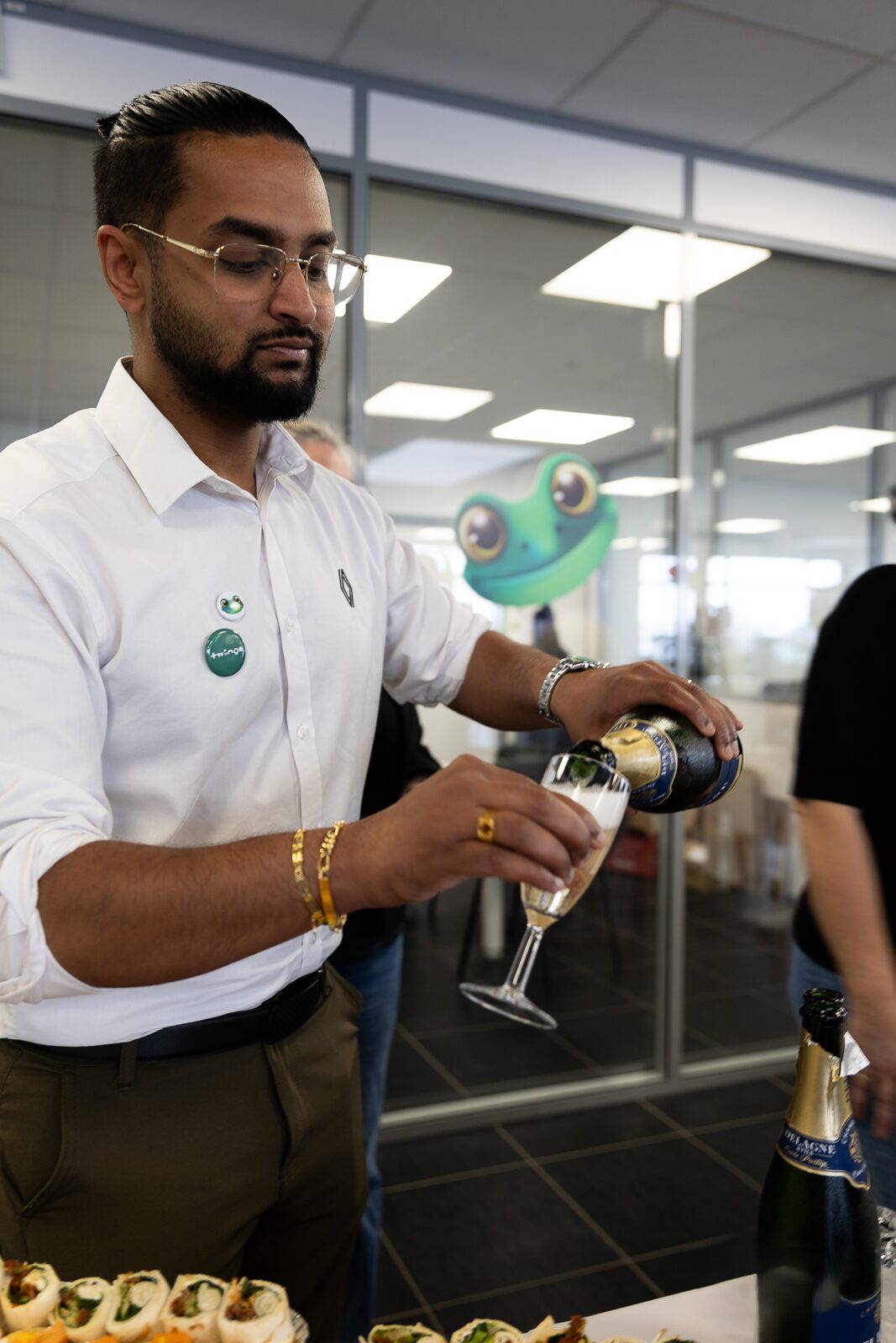 Service de champagne lors d'un événement